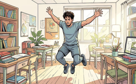 Micro movement before studying to improve student focus and energy